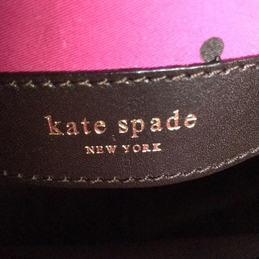 Kate Spade Mini Pink With Black Polka Dots Bag
